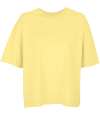 03807 Ladies Boxy Oversized Organic T-Shirt Light Yellow colour image